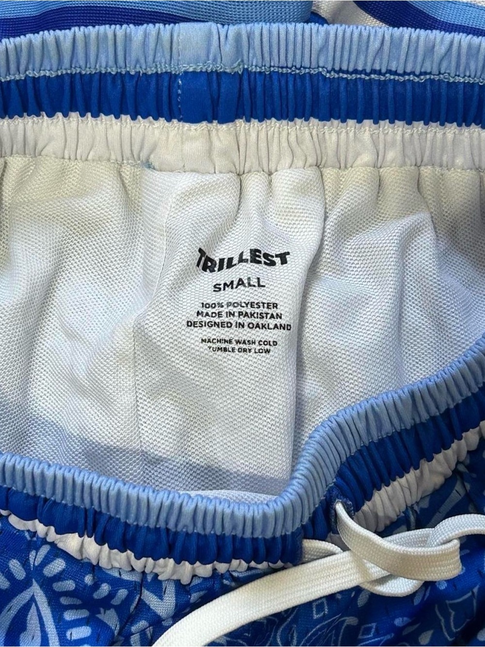 Trillest Collect Select Swingman Shorts Nipsey Blue Sz SMALL Laker Powder Blues - Picture 3 of 4